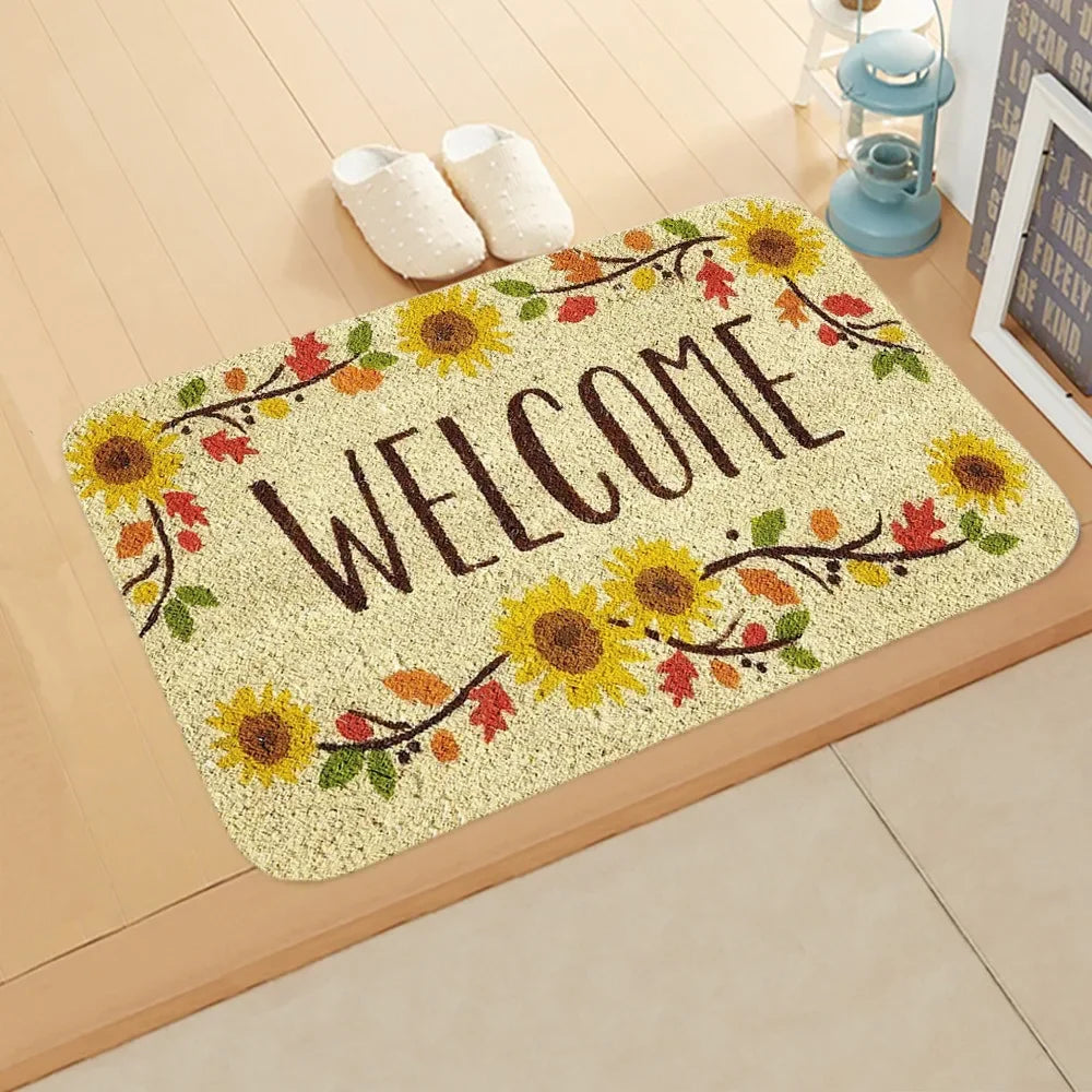 40x60cm Bathroom Kitchen Floor Mat Welcome Sweet Home Letter Front Door Mat Doormat Anti Slip Floor Mats For Living Rooms