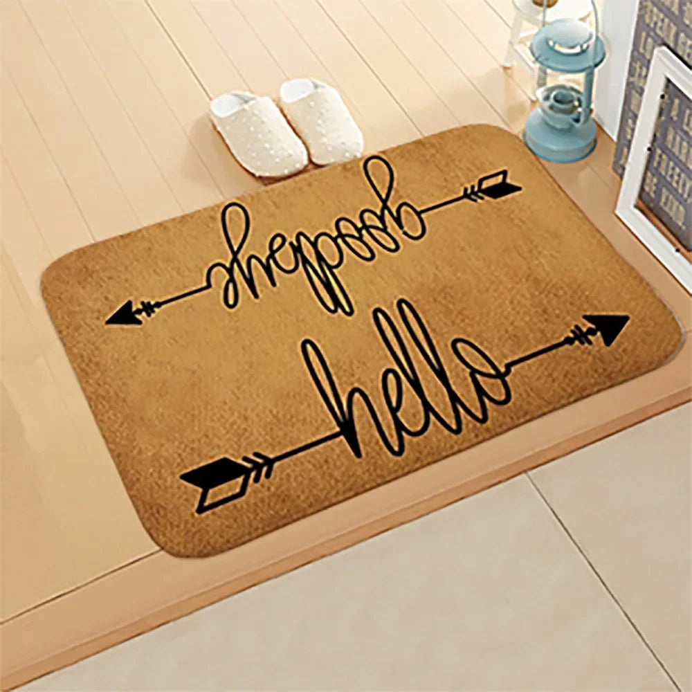 40x60cm Bathroom Kitchen Floor Mat Welcome Sweet Home Letter Front Door Mat Doormat Anti Slip Floor Mats For Living Rooms