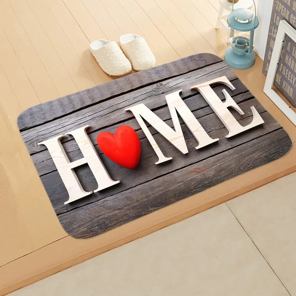 40x60cm Bathroom Kitchen Floor Mat Welcome Sweet Home Letter Front Door Mat Doormat Anti Slip Floor Mats For Living Rooms