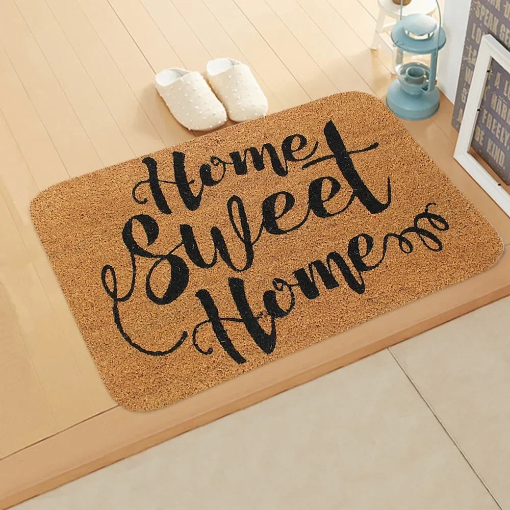 40x60cm Bathroom Kitchen Floor Mat Welcome Sweet Home Letter Front Door Mat Doormat Anti Slip Floor Mats For Living Rooms