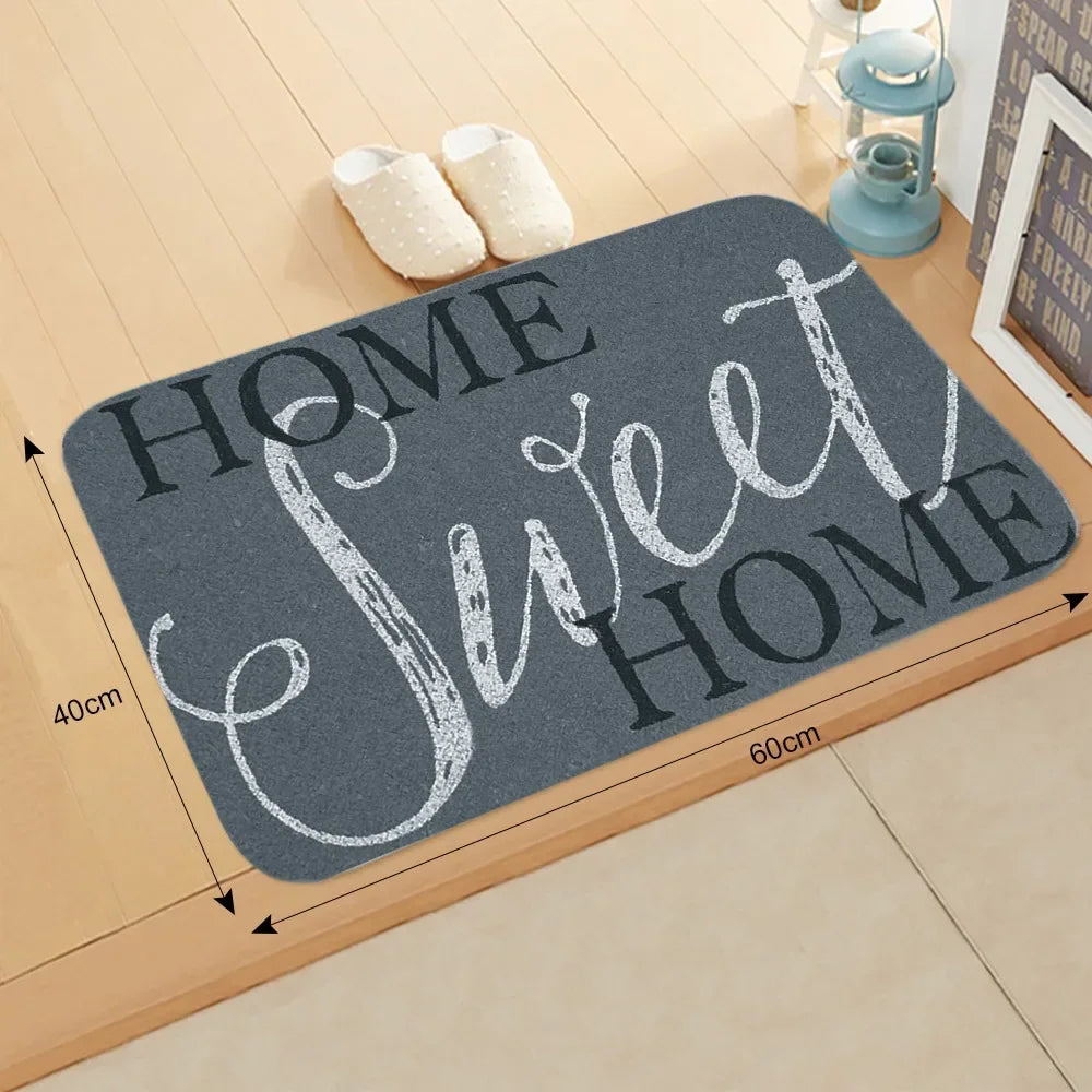 40x60cm Bathroom Kitchen Floor Mat Welcome Sweet Home Letter Front Door Mat Doormat Anti Slip Floor Mats For Living Rooms