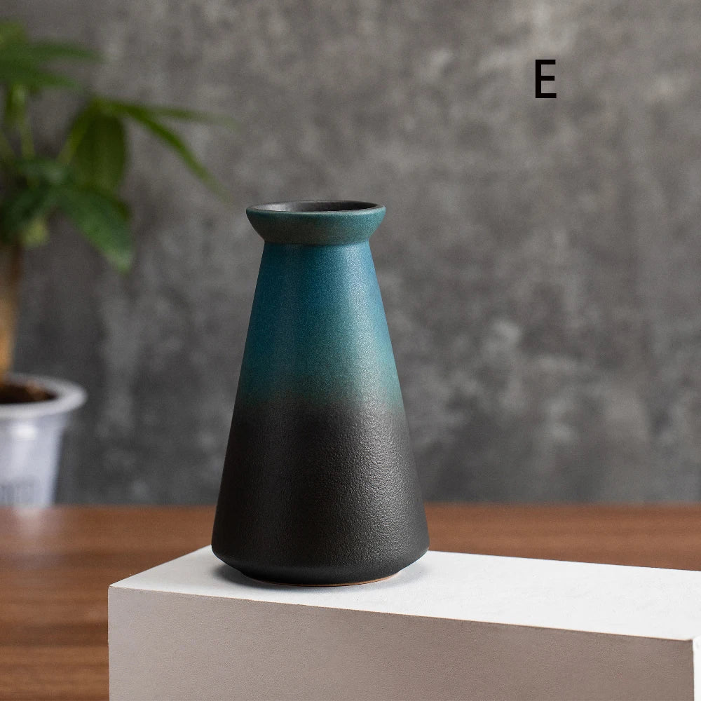 Small Ceramic Vase for Flowers Plants,  Matte Vases for Modern Table Shelf Home Decor Wedding  Frosted Elegant Ceramic Vase