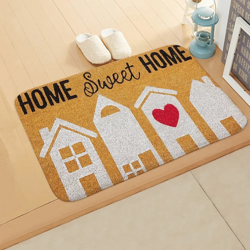 40x60cm Bathroom Kitchen Floor Mat Welcome Sweet Home Letter Front Door Mat Doormat Anti Slip Floor Mats For Living Rooms
