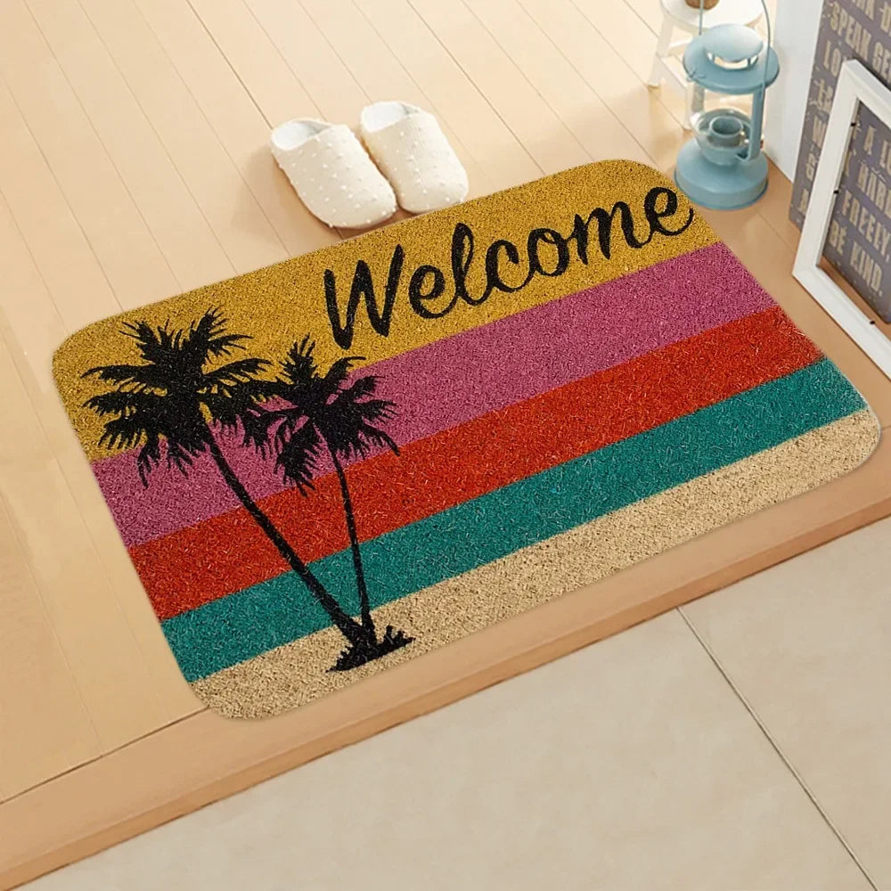 40x60cm Bathroom Kitchen Floor Mat Welcome Sweet Home Letter Front Door Mat Doormat Anti Slip Floor Mats For Living Rooms