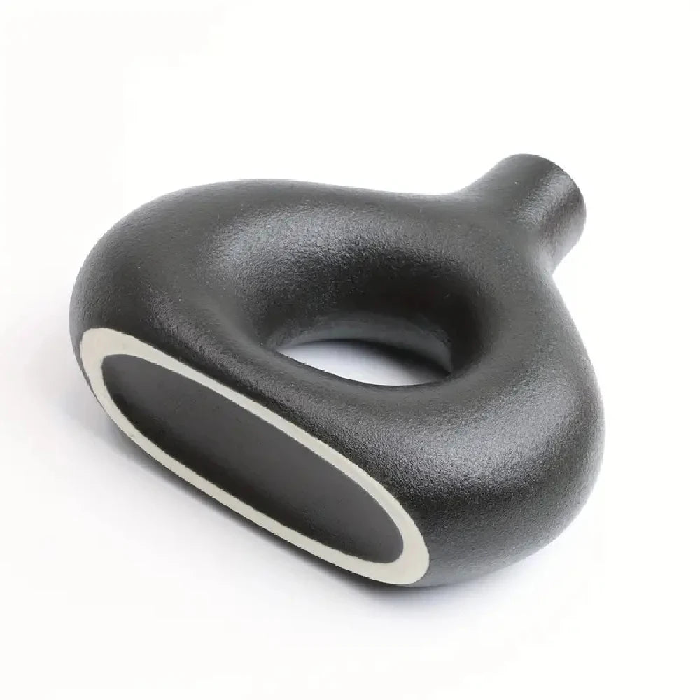 Bohemian style ceramic vase, creative donut vase, flower arrangement container, home decoration vase