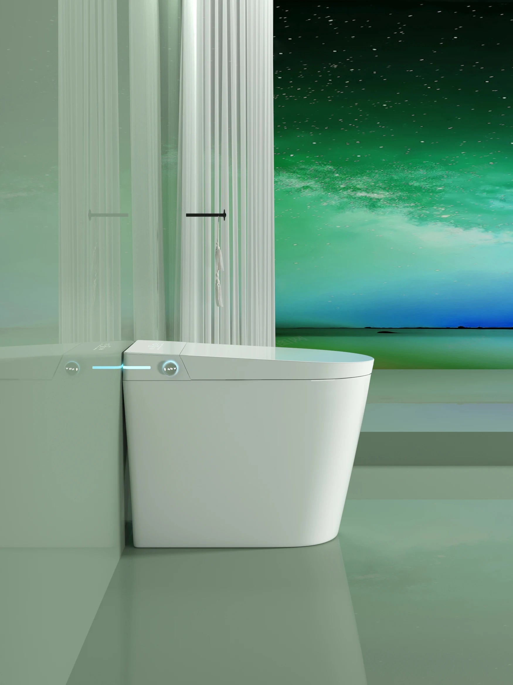 Smart Toilet Automatic Bathroom Floor Mounted Intelligent Smart Electric Toilets Bowl Auto Flush Foot Sensor Smart Toilet