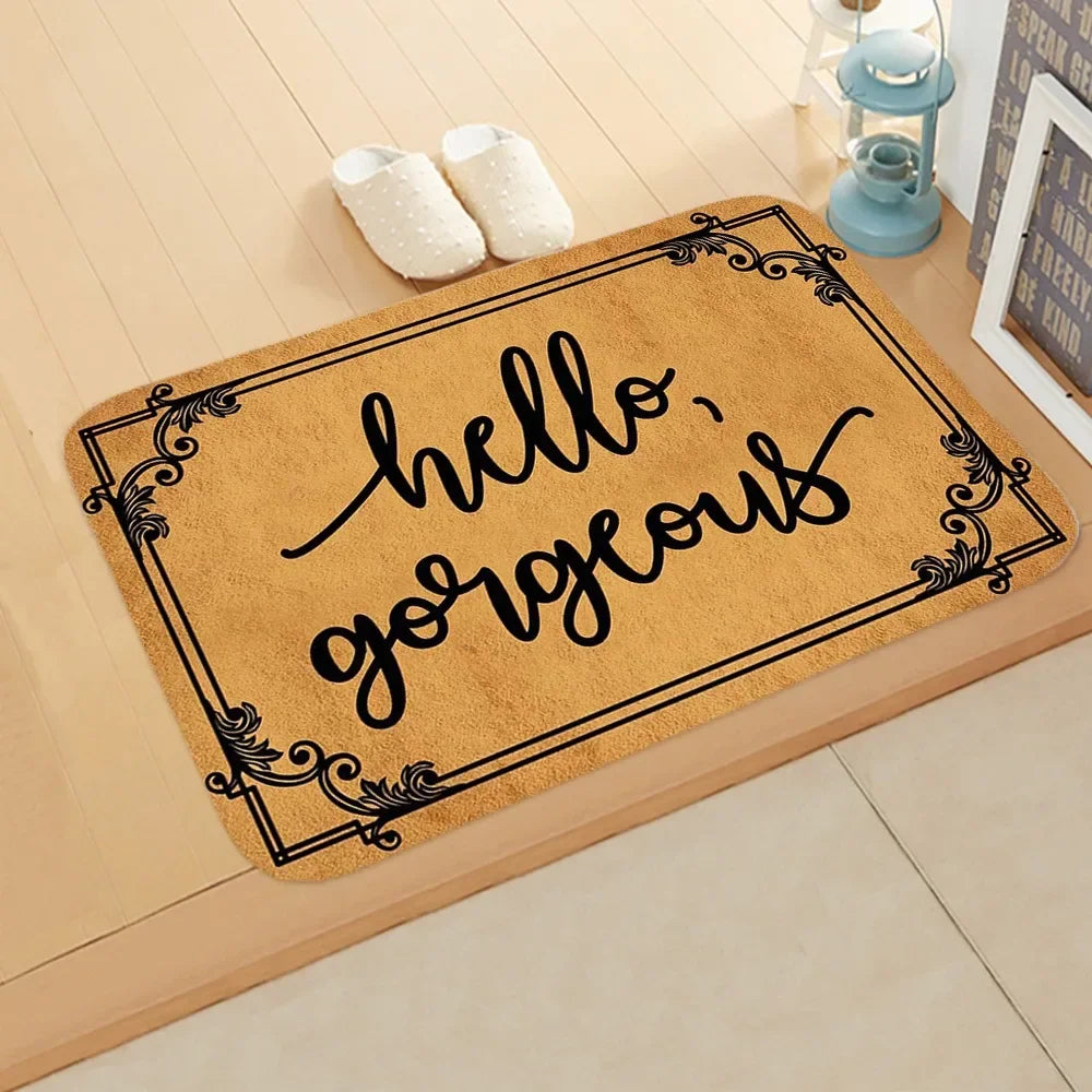 40x60cm Bathroom Kitchen Floor Mat Welcome Sweet Home Letter Front Door Mat Doormat Anti Slip Floor Mats For Living Rooms