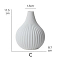 4.5 Inch White Ceramic Flower Vase Geometric Matt Vase Drop-shape Plants Hydroponic Container Home Garden Decoration Centerpiece
