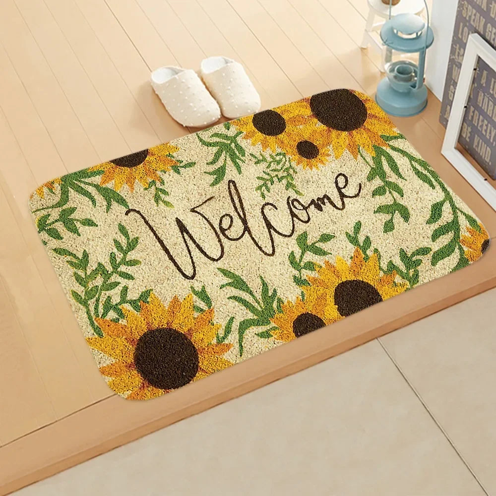 40x60cm Bathroom Kitchen Floor Mat Welcome Sweet Home Letter Front Door Mat Doormat Anti Slip Floor Mats For Living Rooms